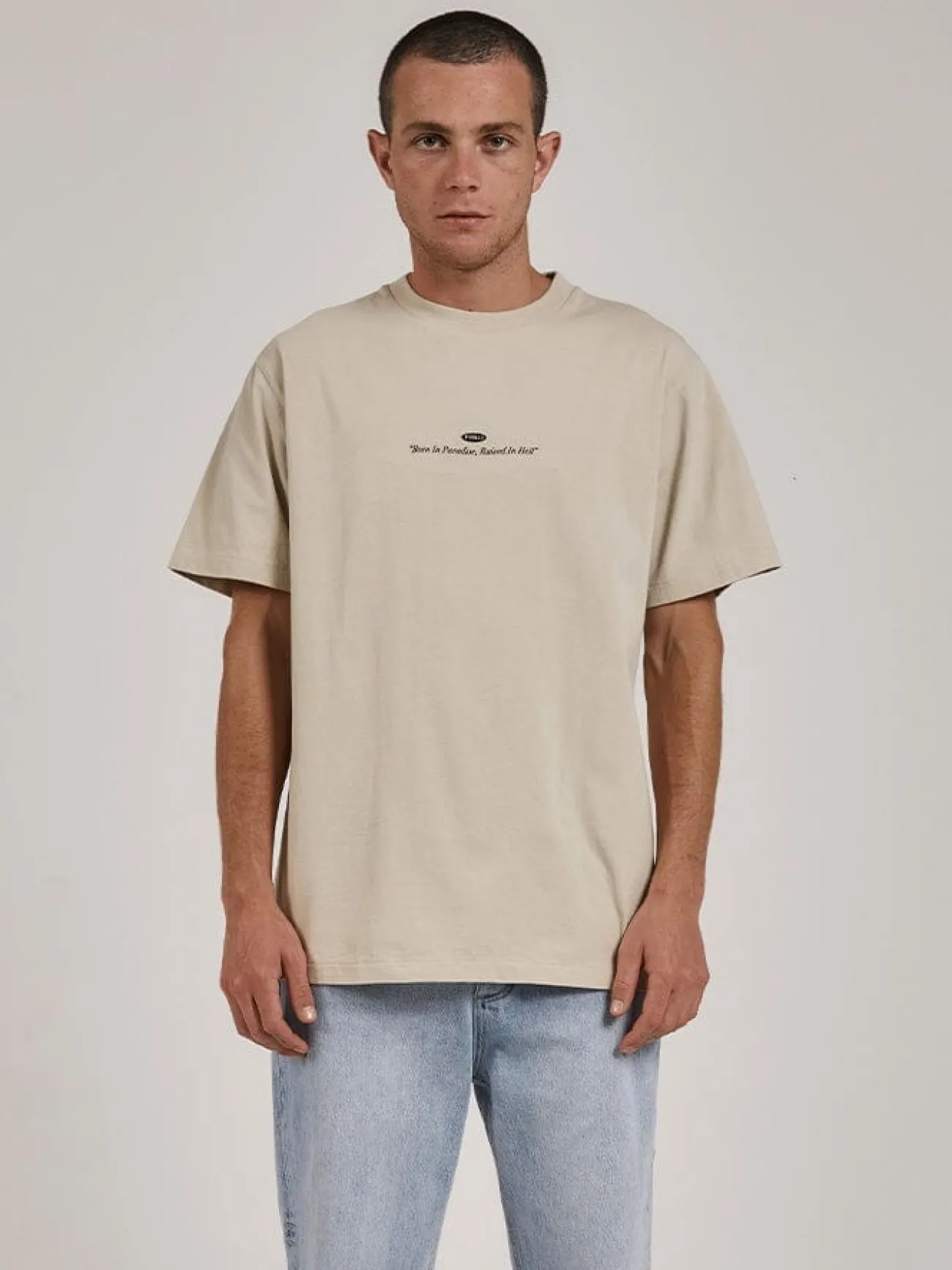 Sale Thrills Hell Raised Merch Fit Tee - Oatmeal