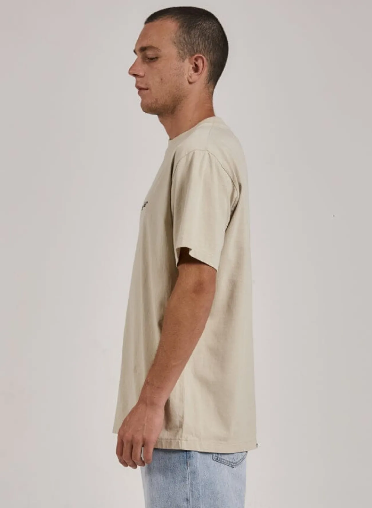 Sale Thrills Hell Raised Merch Fit Tee - Oatmeal