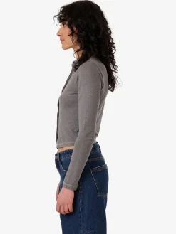 Sale Thrills Hemp Collared Long Sleeve - Grey Ash GreyAsh