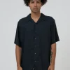 Discount Thrills Hemp Minimal Bowling Shirt - Black