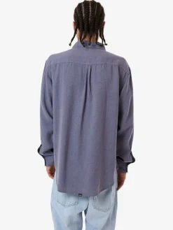 Fashion Thrills Hemp Minimal Oversize Long Sleeve Shirt - Folkstone Grey FolkstoneGrey