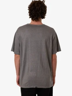 New Thrills Hemp Embro Contrast Stitch Merch Fit Tee - Grey Ash GreyAsh