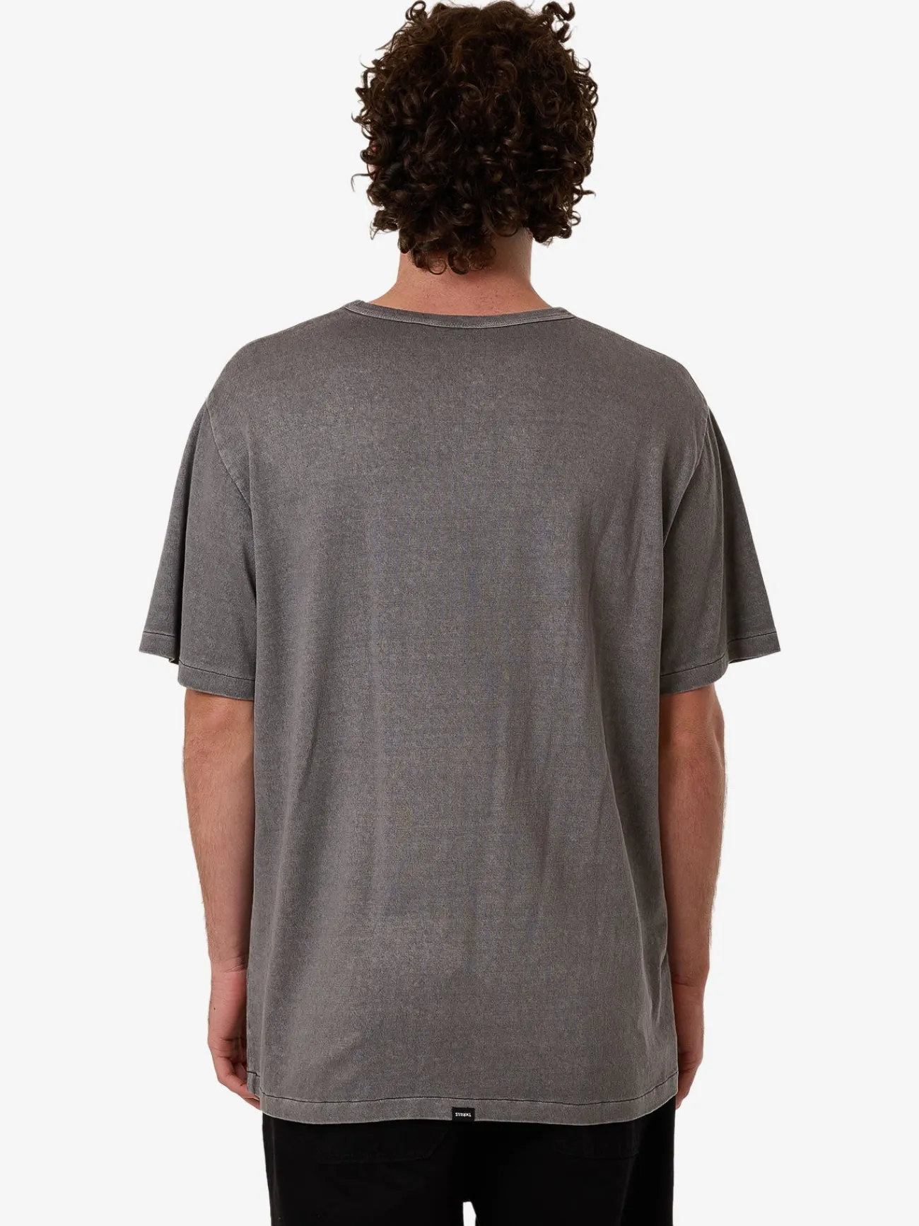 New Thrills Hemp Embro Contrast Stitch Merch Fit Tee - Grey Ash GreyAsh