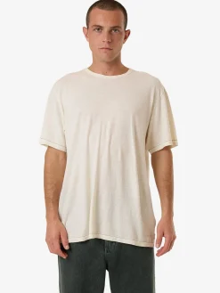 Best Thrills Hemp Embro Lightweight Contrast Stitch Merch Fit Tee - Dirty White DirtyWhite