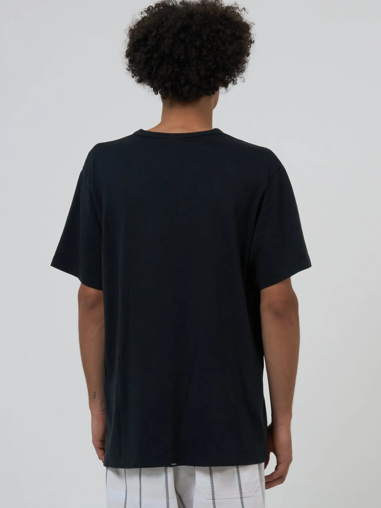Online Thrills Hemp Embro Lightweight Merch Fit Tee - Black