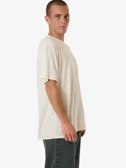 Best Thrills Hemp Embro Lightweight Contrast Stitch Merch Fit Tee - Dirty White DirtyWhite