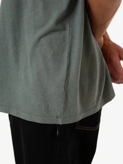 Outlet Thrills Hemp Embro Lightweight Contrast Stitch Merch Fit Tee - Dark Forest DarkForest