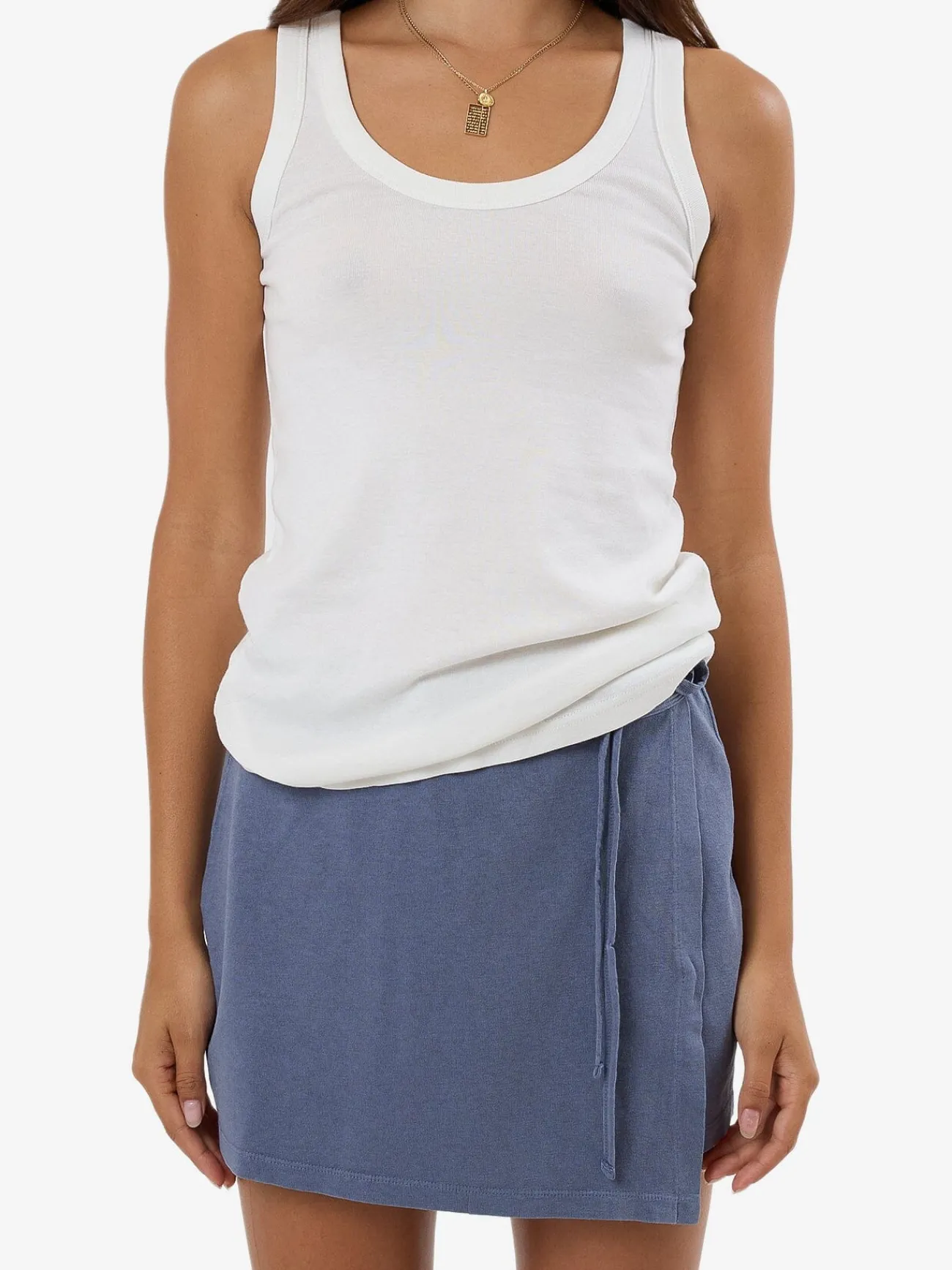 Best Thrills Hemp Wrap Mini Skirt - Folkstone Grey FolkstoneGrey
