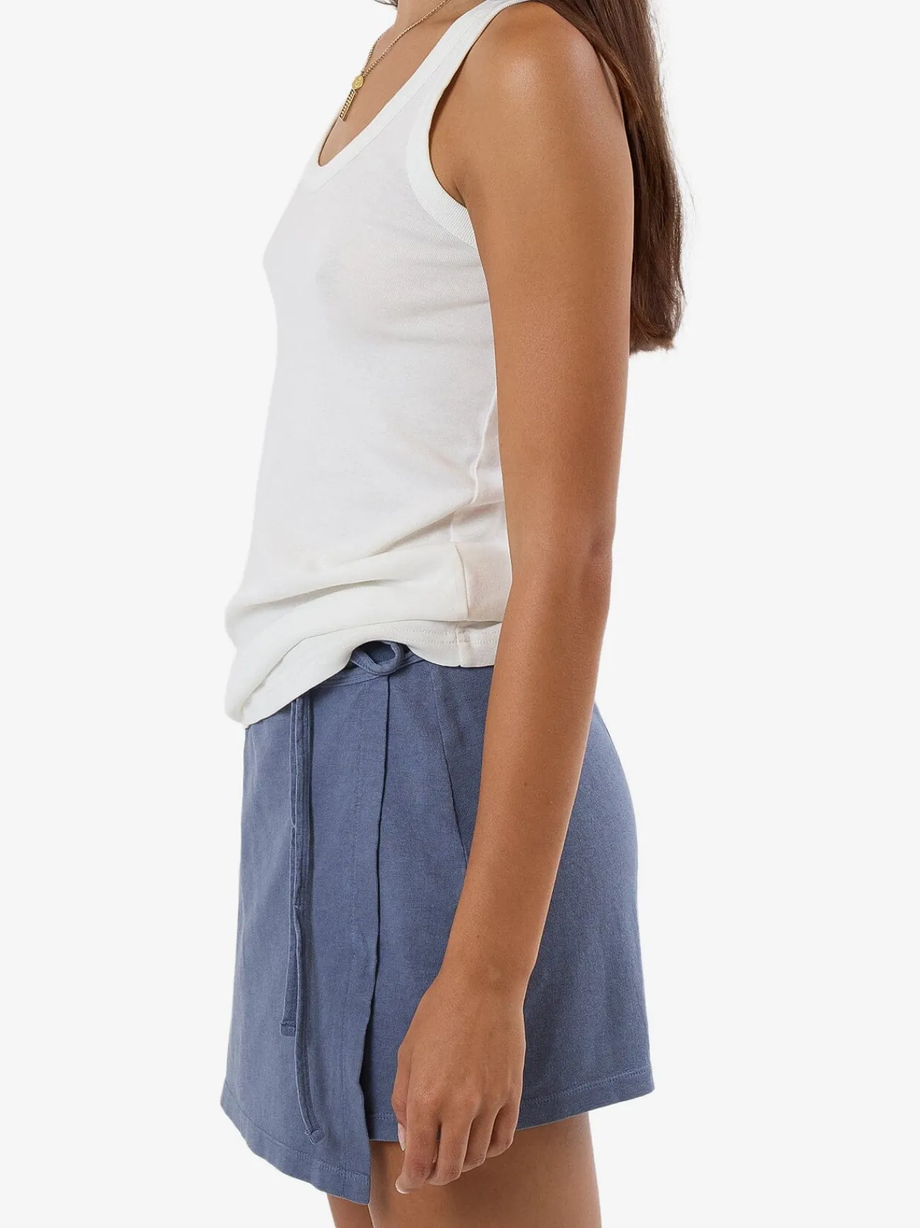 Best Thrills Hemp Wrap Mini Skirt - Folkstone Grey FolkstoneGrey