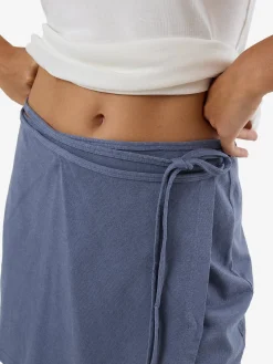 Best Thrills Hemp Wrap Mini Skirt - Folkstone Grey FolkstoneGrey