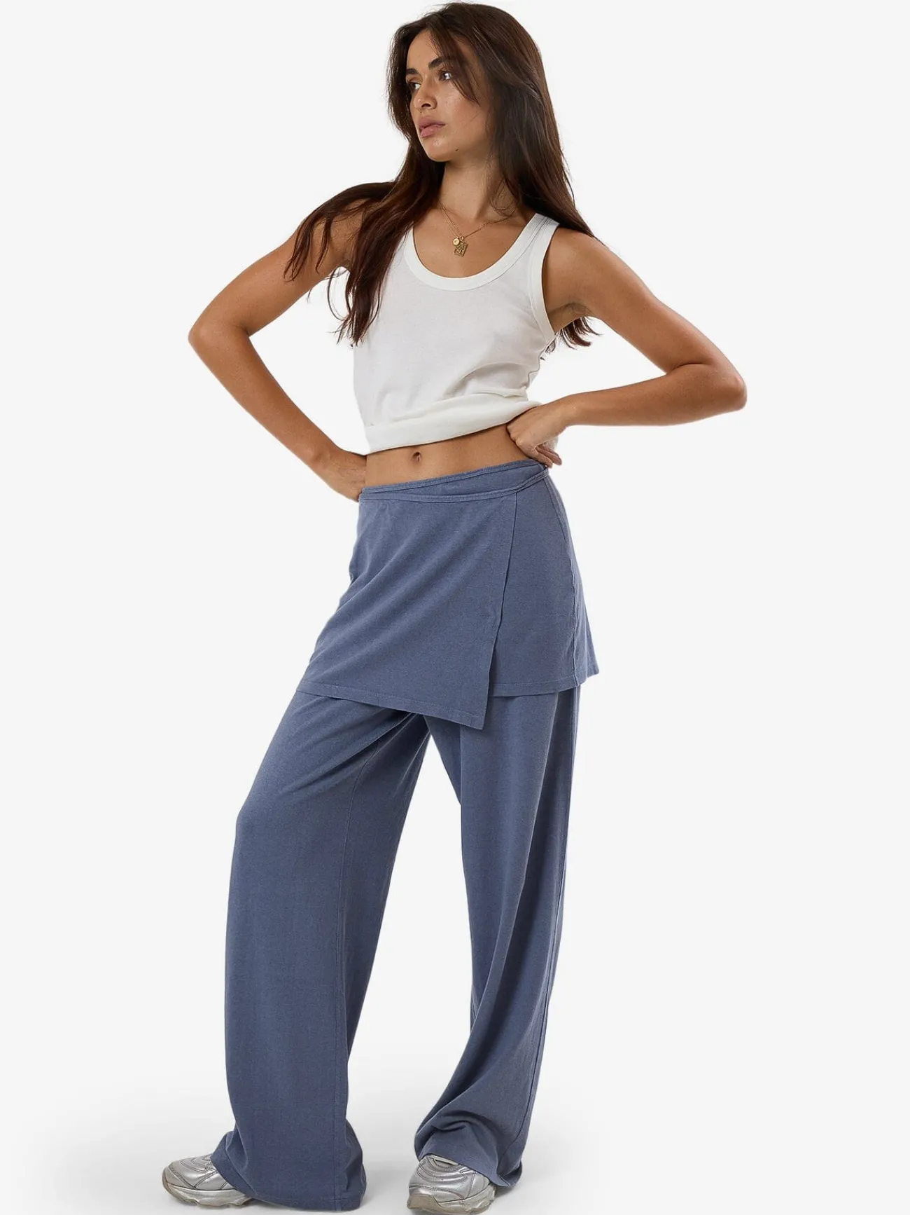 Best Thrills Hemp Wrap Mini Skirt - Folkstone Grey FolkstoneGrey