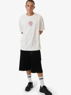 Discount Thrills Hidden Agenda Oversize Fit Tee - Dirty White DirtyWhite