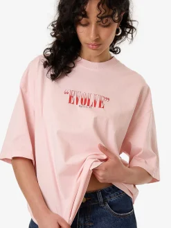 Best Thrills Highly Evolved Oversized Tee - Barely Pink BarelyPink