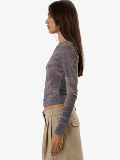 Online Thrills In Formation Mesh Top - Graphite