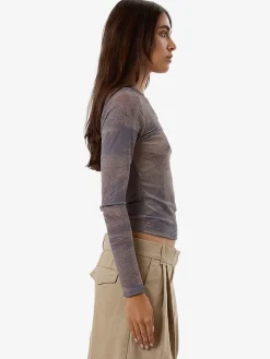 Online Thrills In Formation Mesh Top - Graphite