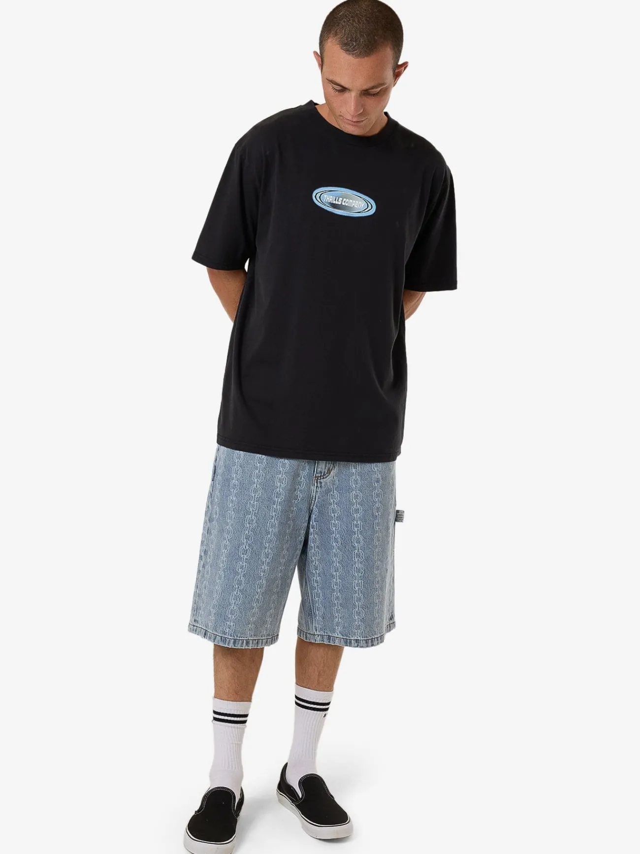Fashion Thrills Insomnia Oversize Fit Tee - Washed Black WashedBlack