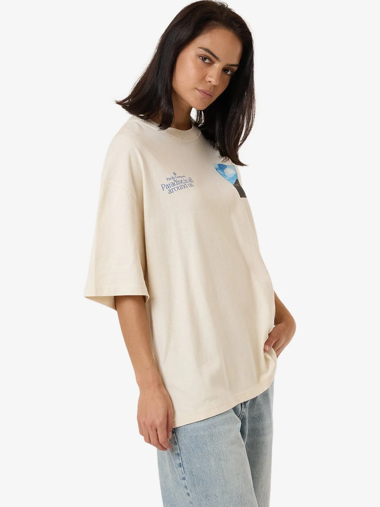 Clearance Thrills Integration Oversized Tee - Heritage White HeritageWhite