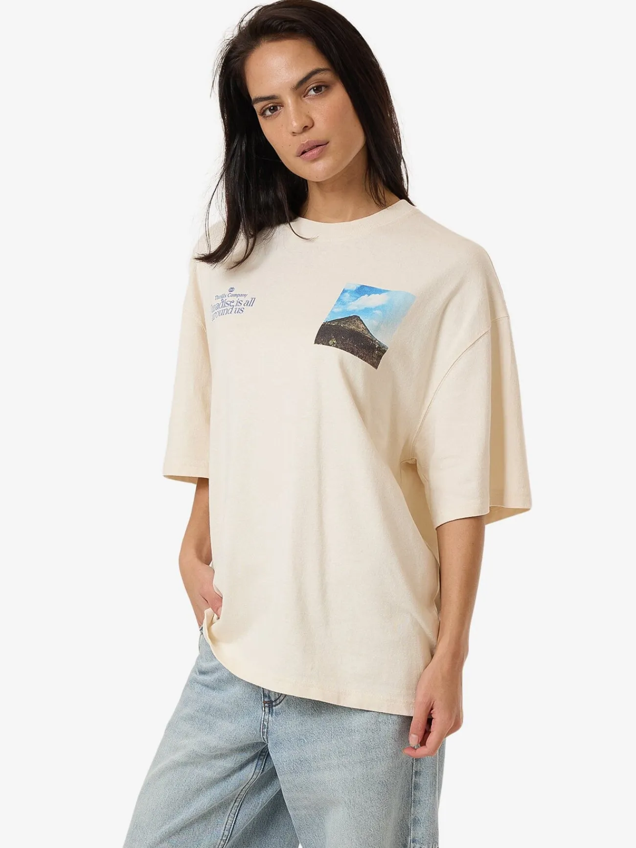 Clearance Thrills Integration Oversized Tee - Heritage White HeritageWhite
