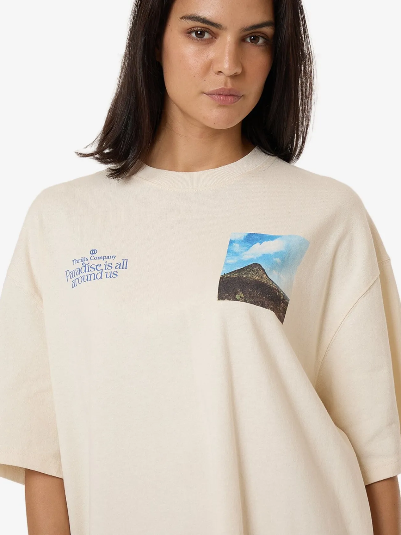 Clearance Thrills Integration Oversized Tee - Heritage White HeritageWhite
