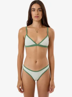 Outlet Thrills Jade Fixed Triangle Bikini Top - Celadon Tint CeladonTint