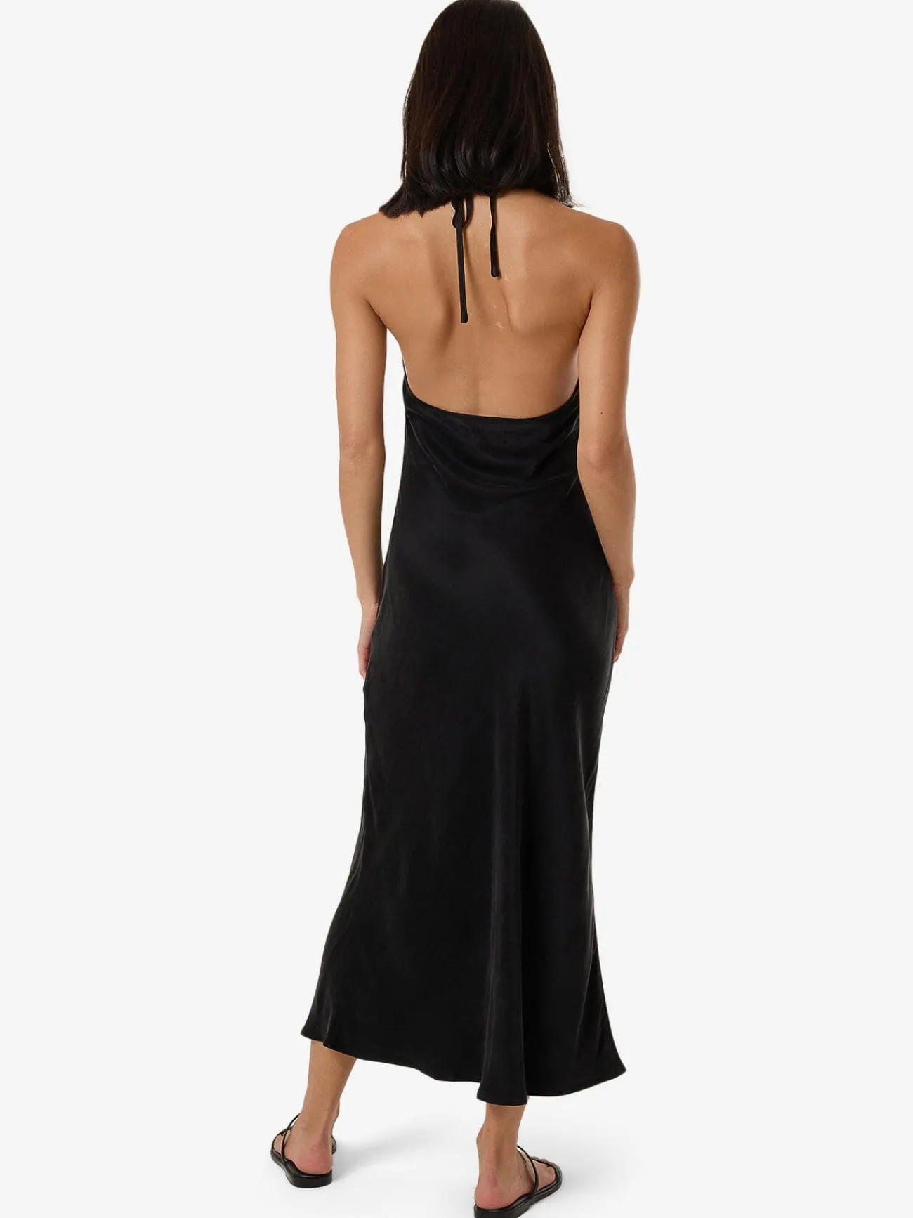 Best Thrills Jett Halter Bias Dress - Black