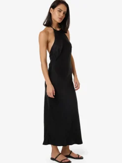 Best Thrills Jett Halter Bias Dress - Black