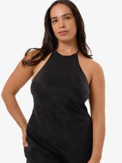Best Thrills Jett Halter Bias Dress - Black