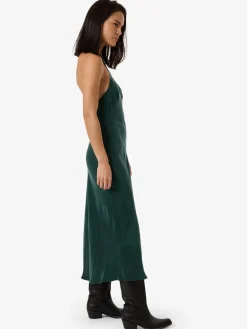 Sale Thrills Jett Halter Bias Dress - Deep Emerald DeepEmerald