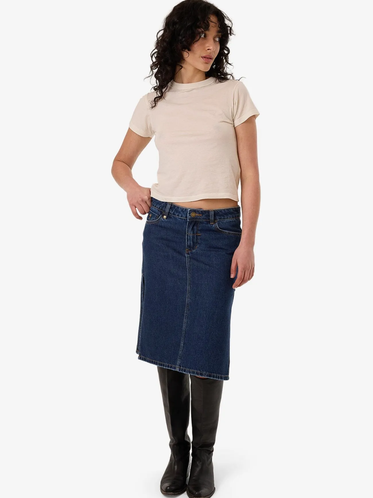 Hot Thrills Kaley Skirt - Rinsed Ink RinsedInk