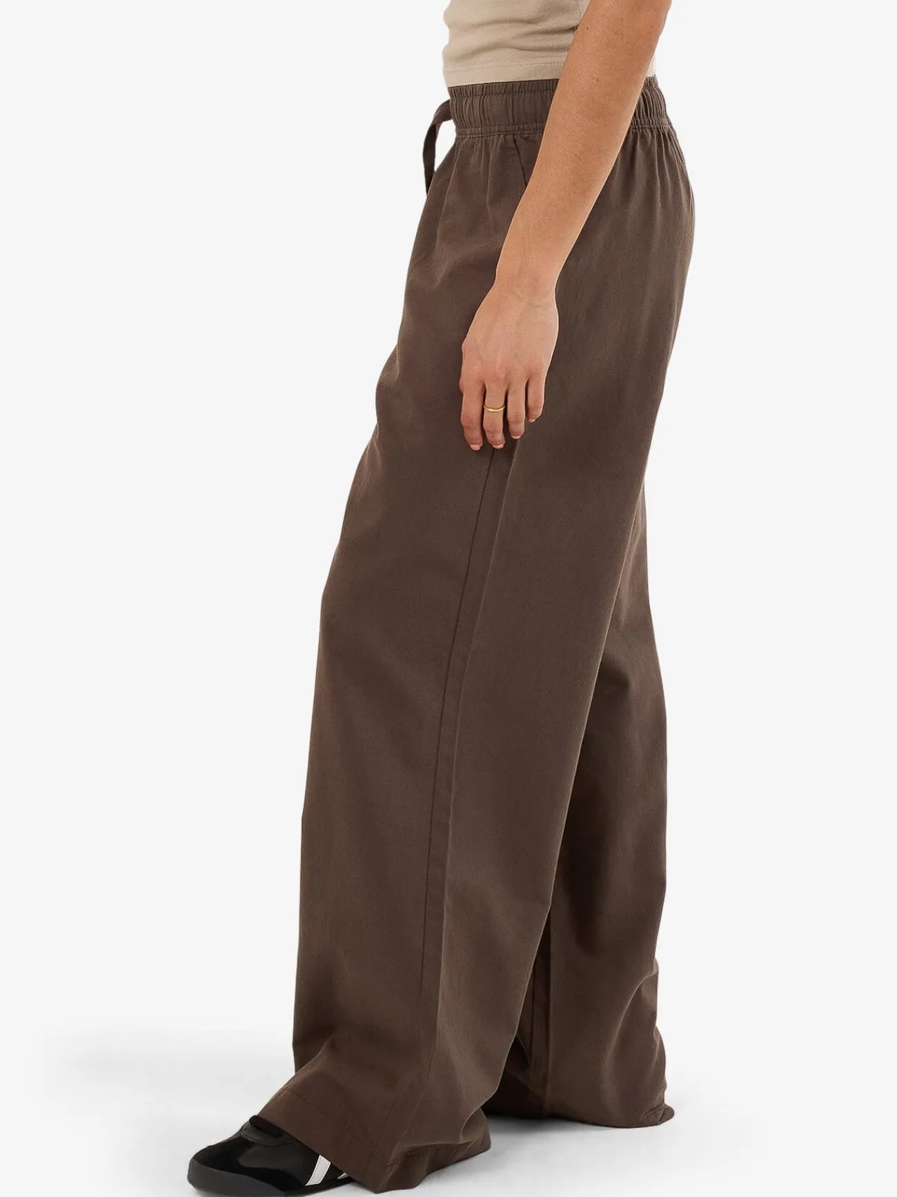 Online Thrills Kensley Elastic Pant - Dark Brindle DarkBrindle