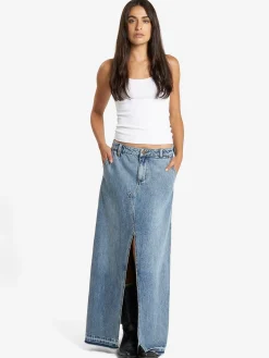 Hot Thrills Kobie Skirt - Weathered Blue WeatheredBlue