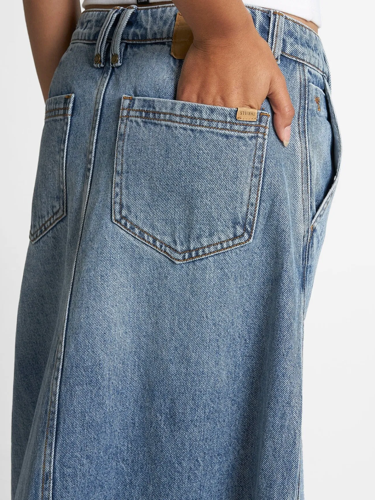 Hot Thrills Kobie Skirt - Weathered Blue WeatheredBlue