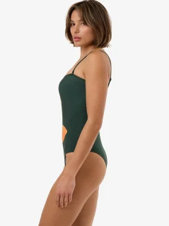 Discount Thrills Lagoon Strapless One Piece - Dark Jade DarkJade