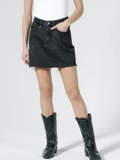 Clearance Thrills Leni Skirt - Faded Black FadedBlack