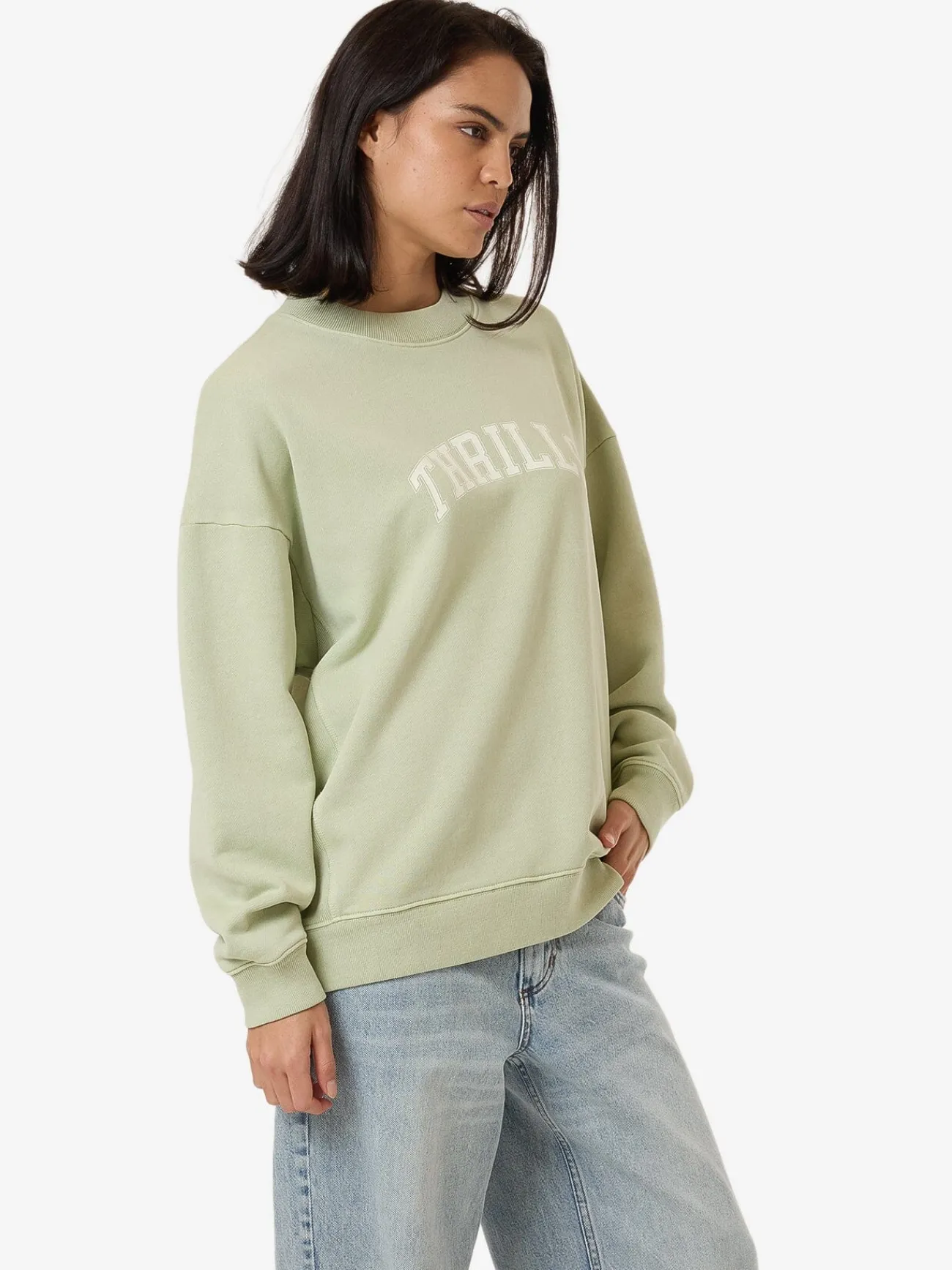 New Thrills Line Up Cocoon Panel Crew - Mist Green MistGreen