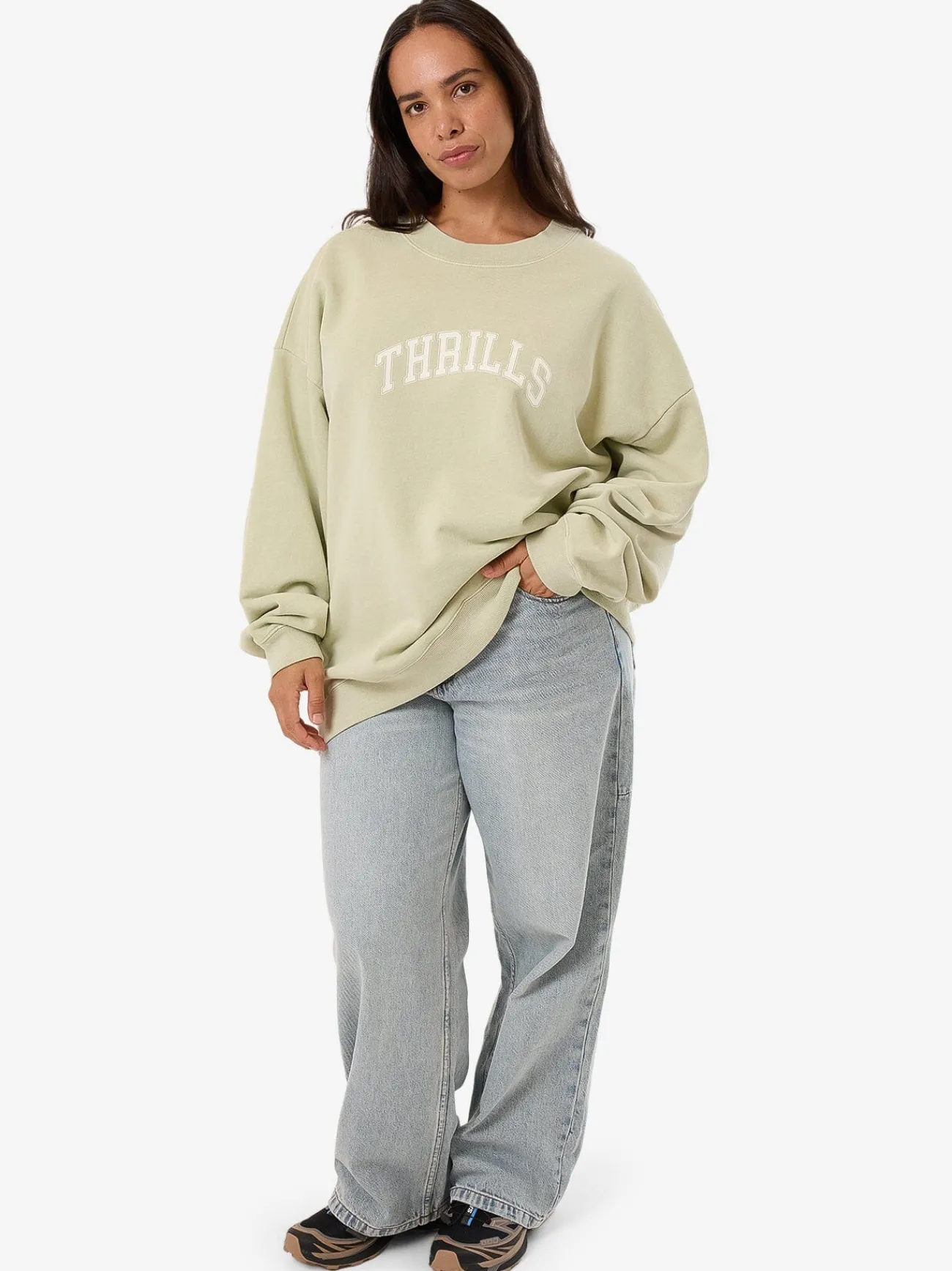 New Thrills Line Up Cocoon Panel Crew - Mist Green MistGreen