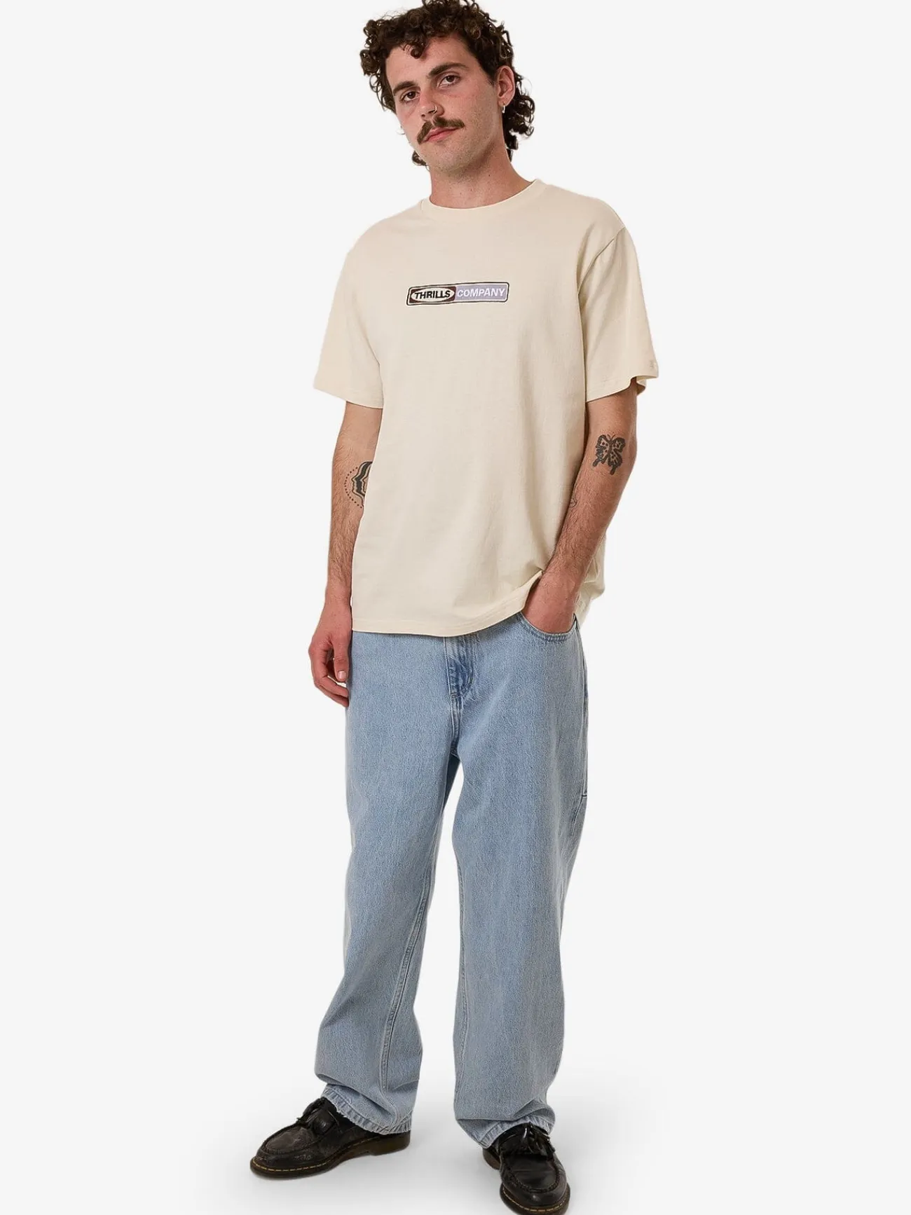 Hot Thrills Locked In Merch Fit Tee - Heritage White HeritageWhite