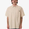 New Thrills Locked In Stripe Short Sleeve Shirt - Heritage White HeritageWhite