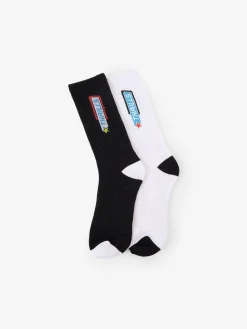 Discount Thrills Lockstar 2 Pack Sock - Black - White
