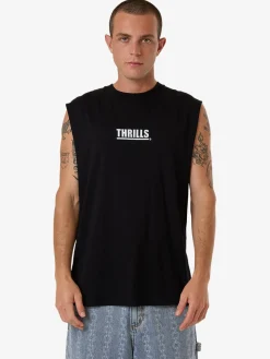 Online Thrills Logic Merch Fit Muscle Tee - Black