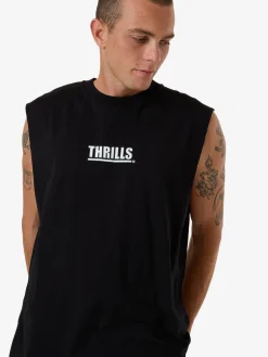 Online Thrills Logic Merch Fit Muscle Tee - Black