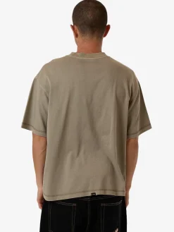 Hot Thrills Lost In Paradise Embro Box Fit Oversize Short Tee - Aluminium