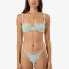 Outlet Thrills Lou Gingham Underwire Bikini Top - Elm Green ElmGreen