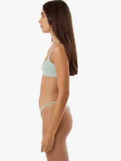 Outlet Thrills Lou Gingham Underwire Bikini Top - Elm Green ElmGreen
