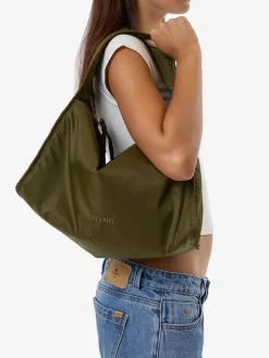 Hot Thrills Margot Nylon Shoulder Bag - Tarmac