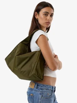 Hot Thrills Margot Nylon Shoulder Bag - Tarmac