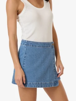 Online Thrills Marley Wrap Skirt - Long Ago Blue LongAgoBlue