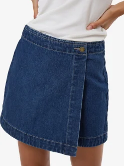 Online Thrills Marley Wrap Skirt - Union Blue UnionBlue