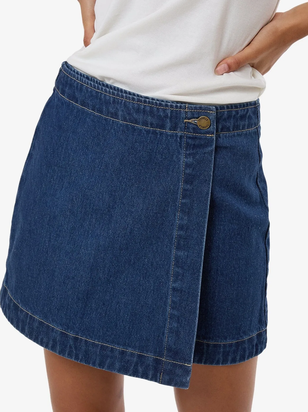 Online Thrills Marley Wrap Skirt - Union Blue UnionBlue