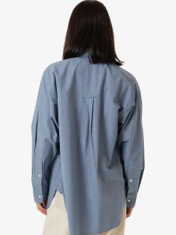 Outlet Thrills Maxwell Poplin Oversized Shirt - Dusty Blue DustyBlue